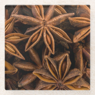Posavasos De Vidrio Patrón de estrellas de anís