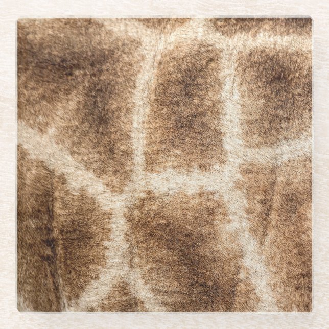 Posavasos De Vidrio Patrón de jirafa (Anverso)