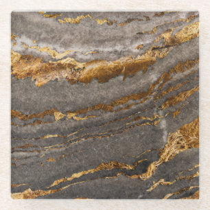 Posavasos De Vidrio Patrón de mármol