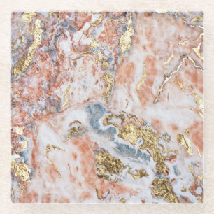 Posavasos De Vidrio Patrón de mármol