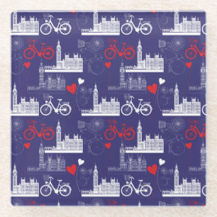 Posavasos De Vidrio Patrón de monumentos de Londres
