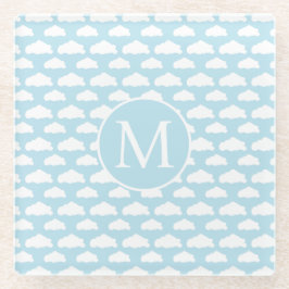 Posavasos De Vidrio Patrón de nubes singulares