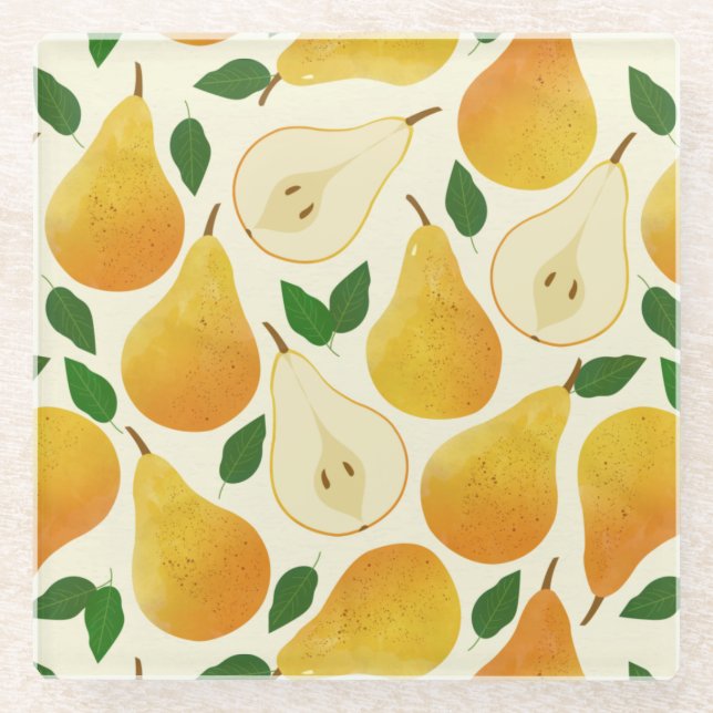 Posavasos De Vidrio Patrón De Oros De Oro (Anverso)