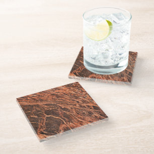 Posavasos De Vidrio Patrón de piedra natural