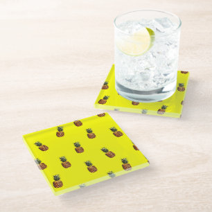 Posavasos De Vidrio Patrón de piña