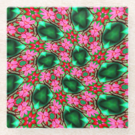 Posavasos De Vidrio Patrón de Rosa del desierto