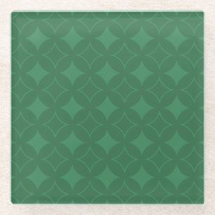 Posavasos De Vidrio Patrón de Shippo Verde