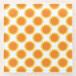 Posavasos De Vidrio Patrón de sol 