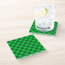 Patrón de tablero de ajedrez de dos tonos verdes