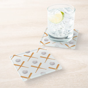 Posavasos De Vidrio Patrón Deportivo de Béisbol