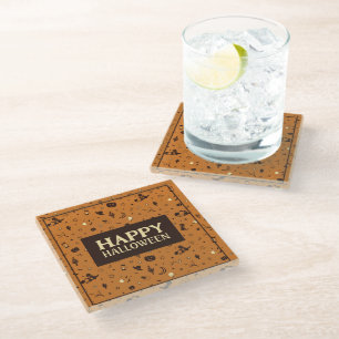 Posavasos De Vidrio patrón feliz de halloween