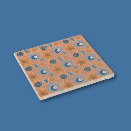 Posavasos De Vidrio Patrón floral de verano de Zesty