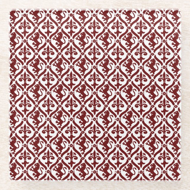 Posavasos De Vidrio Patrón florentino italiano (Anverso)