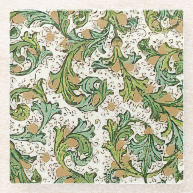 Posavasos De Vidrio Patrón florentino italiano (Anverso)