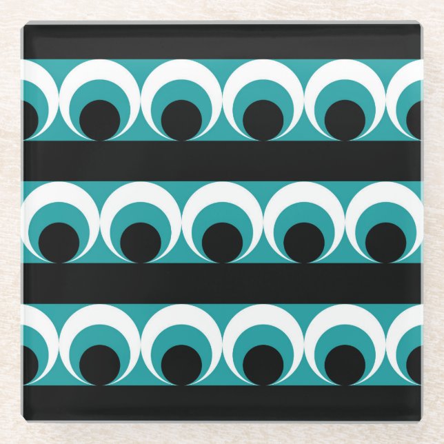 Posavasos De Vidrio Patrón geométrico (Anverso)