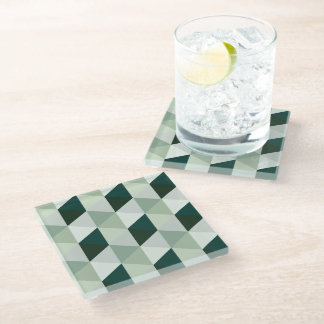 Posavasos De Vidrio Patrón geométrico abstracto - N.º 01