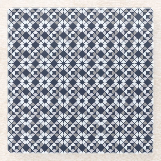 Posavasos De Vidrio Patrón geométrico Kaleidoscope (Anverso)