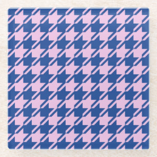 Posavasos De Vidrio Patrón rosa y azul de Houndstap