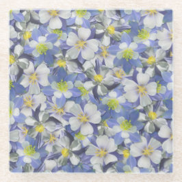 Posavasos De Vidrio Patrón sin costura de Columbines