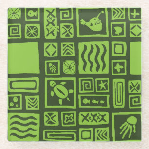 Posavasos De Vidrio Patrón Tiki