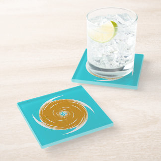 Posavasos De Vidrio Patrón Twirl Suroeste