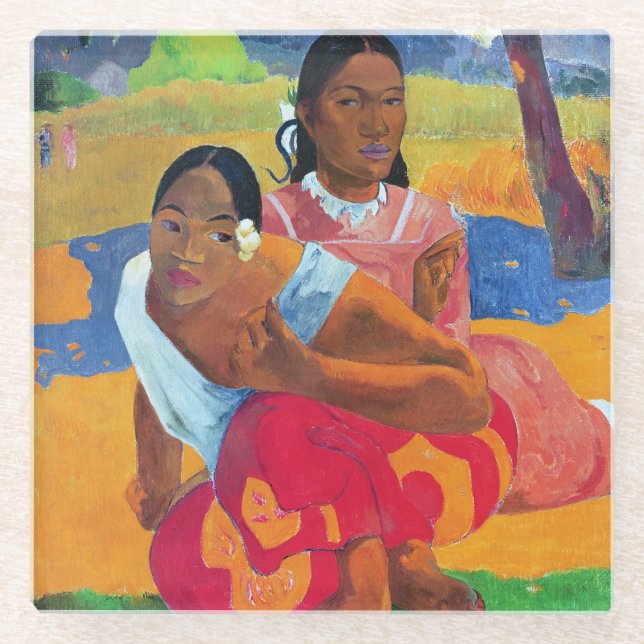Posavasos De Vidrio Paul Gauguin el | Nafea Faaipoipo, 1892 (Anverso)