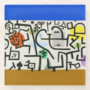 Posavasos De Vidrio Paul Klee Rich Harbor Expresionismo Abstracto