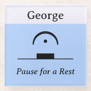 Posavasos De Vidrio Pausa Personalizada Descanso Humor Musical Música