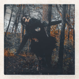 Posavasos De Vidrio Payaseando En El Bosque