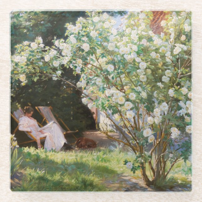 Posavasos De Vidrio Peder Severin Kroyer - Rosas (Anverso)