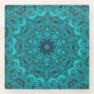 Posavasos De Vidrio pegatina terrestre abstracto