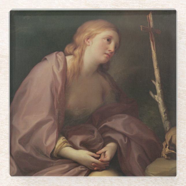 Posavasos De Vidrio Penitent Magdalena el | c.1765 (aceite en lona) (Anverso)