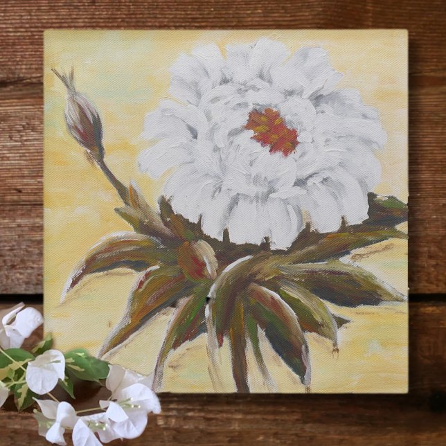 Posavasos De Vidrio Peonía blanca (Subido por el creador)