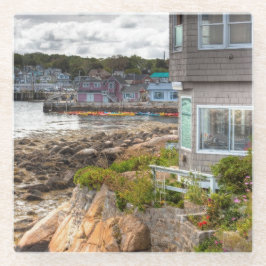 Posavasos De Vidrio pequeña playa de bonito