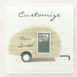Posavasos De Vidrio Pequeño remolque de viaje de lágrimas Thunder_Cove