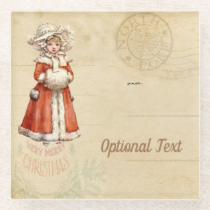 Posavasos De Vidrio Pequeños Navidades Personalizados de Caroleros de