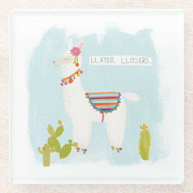 Posavasos De Vidrio Perdedores de Llater (Anverso)