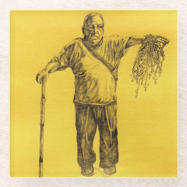 Posavasos De Vidrio Perdóname, mi lápiz me hizo hacerlo (Anverso)