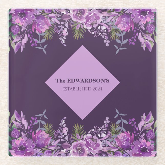 Posavasos De Vidrio Perfección del ciruelo: Glamour del jardín (Anverso)