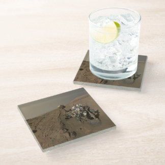 Posavasos De Vidrio Perforación Marte Curiosidad Paisaje Marciano Rojo