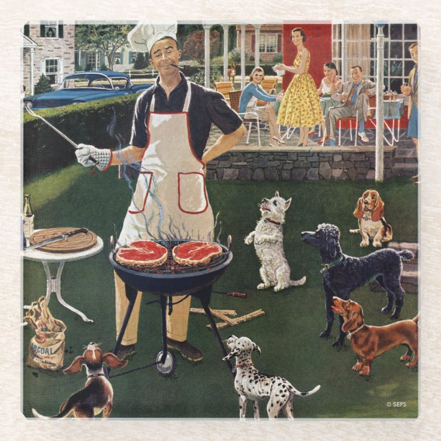 Posavasos De Vidrio Perritos calientes (Anverso)