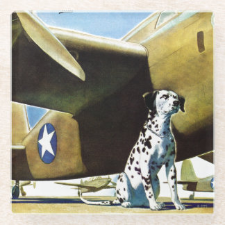 Posavasos De Vidrio Perro de ejército