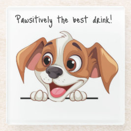 Posavasos De Vidrio Perro lindo - Pascua