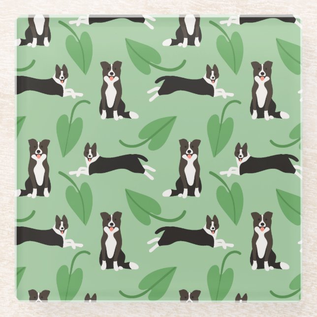 Posavasos De Vidrio Perros De Cachorro (Anverso)