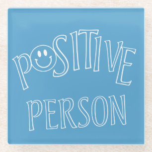 Posavasos De Vidrio Persona Positiva