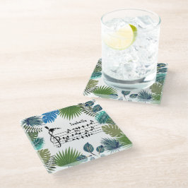 Posavasos De Vidrio Personalizable de Birdsong