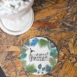 Posavasos De Vidrio Personalizable de Birdsong