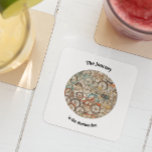 Posavasos De Vidrio Personalizable de patrón de bicicleta colorido<br><div class="desc">pintura con diseño de bicicletas de colores</div>