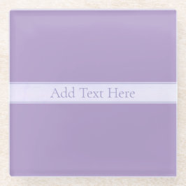Posavasos De Vidrio Personalizable Elegante Lavanda Ligera Púrpura