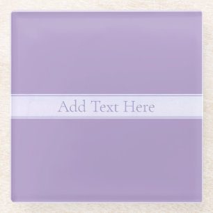 Posavasos De Vidrio Personalizable Elegante Lavanda Ligera Púrpura
